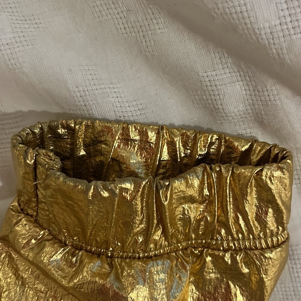 Adidas Originals Half Zip Hooded Jacket In High Shine Gold sz XS Sm - Picture 10 of 12
